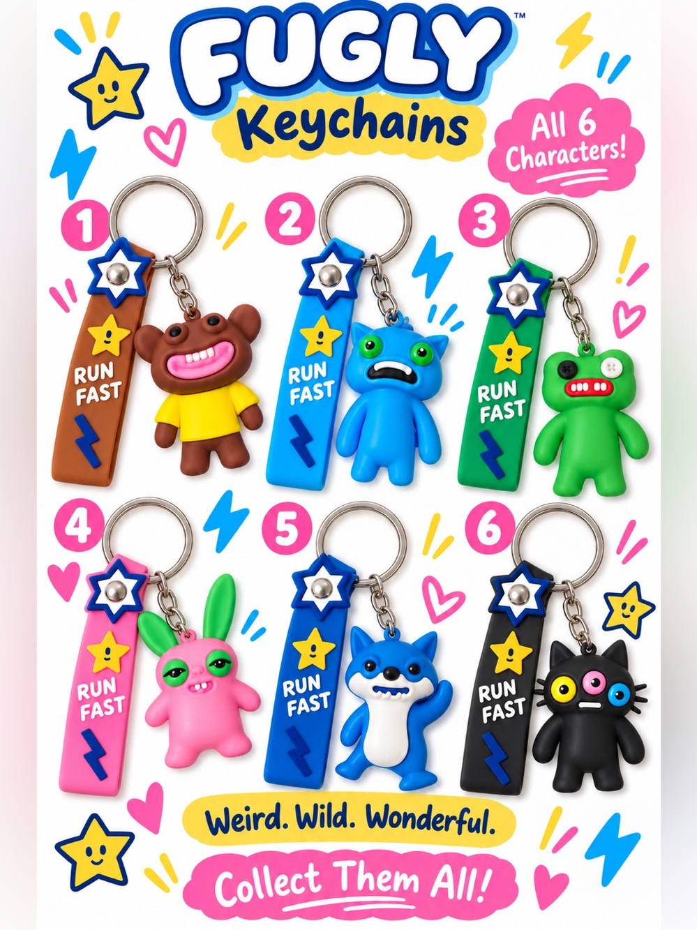 Funny Fugly Keychains • Choose Yours